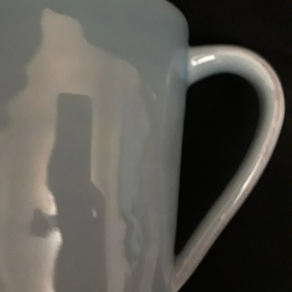 Crate&Barrel Blue Ceramic coffee mug